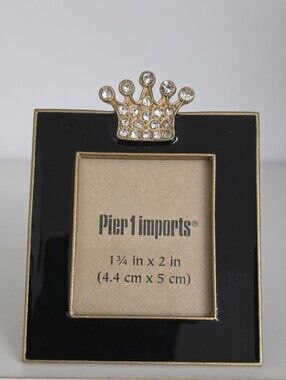 Pier 1 Imports Jeweled Crown Mini Photo Frame